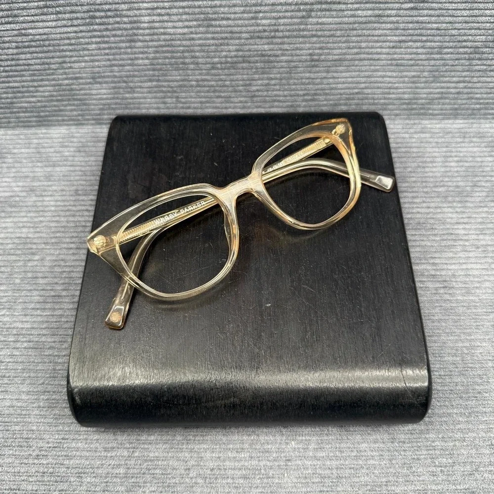 Warby Parker Chelsea 665 Eyeglasses Frames Crystal‎ Champagne Amber 48-19-145